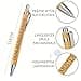 MAJVI Personalised High Quality Wooden Ballpoint Pen with Engraving - Sustainable Wooden Pen - Gift for Teachers, Colleagues, Graduation, Father's Day - Elegant Engraving Pen with Desired Text (Bamboo) - 2