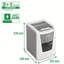 Leitz IQ Autofeed Small Office Micro Cut Paper Shredder P5, Automatic, 100 sheet, 34 Litre Bin Capacity, White, 80120000 - 5