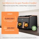 Cosori Grande Freidora de Aire-True Metal-8,5 Litro Doble Cesta Air Fryer-Alta Potencia y 55 % Eficiencia Energética-Temperadura Dual（35-230℃）-10 Modos-Panel Táctil Multifunción-Máx 10 Personas - 3