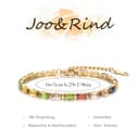 Joo&Rind Gold Armband Damen Edelstahl Tennis Armband Vergoldet 18K Wasserfest Zirkonia Armbänder Schmuck Geschenk für Frauen - 6