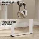 FLEXISPOT 4 Legs Dual Motors Electric Standing Desk 140 * 70cm Height Adjustable Sit Stand Home Office Workstation with Memory Smart Panel, Splice Board, White - 4