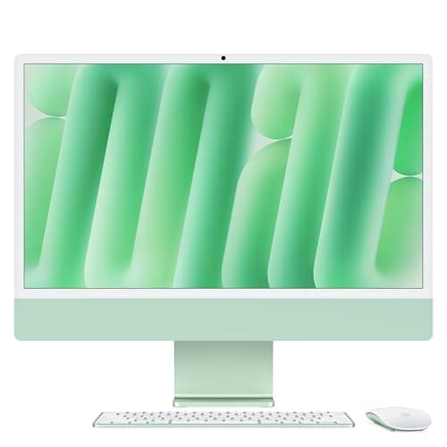 Apple iMac Ordenador de Mesa Todo en uno con Chip M4, CPU y GPU de 8 núcleos: diseñado para Apple Intelligence, Pantalla Retina de 24″, 16 GB de Memoria unificada, SSD de 256 GB - Verde