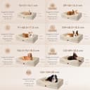 EHEYCIGA Cama Ortopedica y Viscoelastica para Perro Grande 91x68x17.5 cm, Memory Foam Sofa para Perros Lavable, Cama Gato Suave, Beige - 5