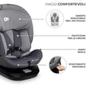Kinderkraft I-GROW Seggiolino auto 0-36 kg, I-SIZE 40-150 cm, Seggiolino 360 girevole, con Isofix Base, Reclinabile Posizione sdraiata, Poggiatesta regolabile, Gruppo 0 1 2 3, Grigio - 8