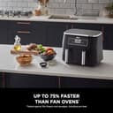 Ninja Foodi Dual Zone Digital Air Fryer, 2 Drawers, 7.6L, 6-in-1, Uses No Oil, Air Fry, Max Crisp, Roast, Bake, Reheat, Dehydrate, Cooks 4-6 Portions, Non-Stick, Dishwasher Safe Baskets, Black AF300UK - 6