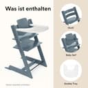 Stokke Tripp Trapp Hochstuhl (Fjord Blue) mit Stokke Tray (White) - ein verstellbares, ergonomisches und leicht zu reinigendes Babyset für Kinder im Alter von 6-36 Monaten - 8