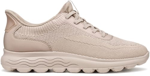 Geox Donna D SPHERICA Plus A Sneaker, Powder/Beige, 37 EU, Beige Polvere, 37 EU