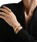 T TAKONE Tennisarmband Damen Set – 2PCS Glitzer Bracelet Aus Edelstahl Mit Cubic Zirkonia, 18cm Lang, Elegantes Geschenk für Frauen (Gold) - 5