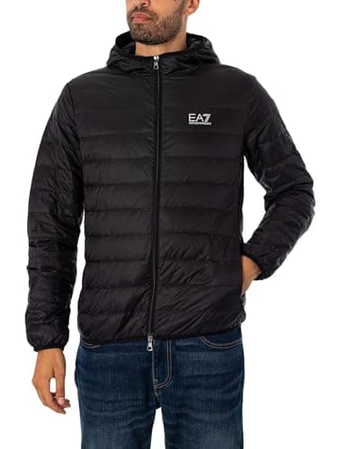 EA7 Emporio Armani Giubbotto Piumino Uomo Down Jacket 8NPB24PNGPZ 8058997870726 - Nero Nero Argento 1200