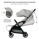 Kinderkraft APINO Passeggino Leggero fino 22 kg, Solo 7,5 Kg, Passeggino Da Viaggio, Pieghevole automatico, Schienale Regolabile In Posizione Sdraiata, Copertura Antipioggia, Grigio - 7