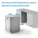 Midea MFD60S200X.1-IT Lavastoviglie Libera Installazione con 14 coperti, 8 Programmi, Display a LED, Partenza Ritardata, Funzione di Mezzo Carico, Asciugatura Extra - Inox - 3