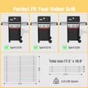 Utheer 304 Stainless Steel Grill Grates for Weber Spirit 2025 Front-Control Models, Fits Spirit E-210 E-310 E-325, 2PCS 7mm Solid Stainless Steel Replacement Grates, Replaces Weber 7637 - 2