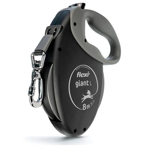 Flexi, Guinzaglio Retrattile per Cani Giant Plus da 8 m, Cani Forti e Robusti Fino a 25 Kg, Cinghia Color Neon con Visibilità Aumentata, Sistema di Frenatura Robusto ed ergonomico - M - 8 m - 25 kg