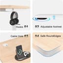 Flamaker Large Standing Desk 160x80cm with USB Charging Port, Sit Stand Reminder Desk Height Adjustable Electric Desk for Home Office with Cable Management Tray, Beige with Wheels - 4