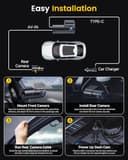 GKU 4K Dash Cam Front and Rear, 5GHz WiFi Dashcam with 64GB SD Card, Dual Car Camera Dash Cam with Parking Monitor, Night Vision, WDR, 170° Wide Angle, G-Sensor, Loop Recording, APP Control, Max 256GB - 9