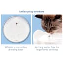 Catit PIXI Drinking Water Fountain for Cats, White, Automatic Pet Drinking Fountain with Triple Action Carbon Filter, Refill Level Window and LED Nightlight - 6