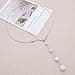 Cybche Vintage Pearl Y Lariat Necklace Minimal Pearl Pendent Necklace Silver Snake Chain Necklaces Long Pearls Drop Necklaces Round Beads Choker Wedding Bridal Jewelry for Women - 4