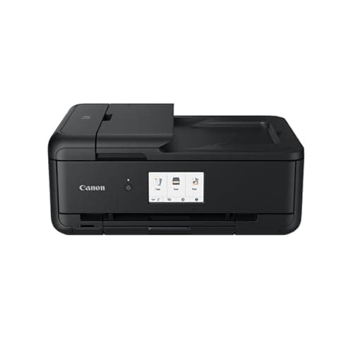 Canon PIXMA TS9550a Printer Colour Inkjet Multifunctional Device DIN A4 A3 (Printer A3, Scanner, Copier, 5 Separate Inks, Wi-Fi, LAN, Print App, 2 Paper Feeders, Duplex Printing) Black