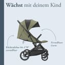 Inglesina Zenit 2 Kinderwagen, Sequoia Green, Kompakt und Leicht, Bis 22 kg, Rückenlehne 170° Verstellbar, Räder mit Federung, Breiter Sitz, Exklusive Amazon - 5