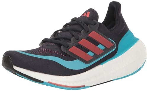 Adidas Ultraboost Light W, Scarpe da Ginnastica da Donna, Inchiostro/Rosso Brillante/Ciano Lucido, 9 US