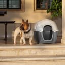 Ferplast Outdoor Hundehütte Kenny 01 Hundehütte aus Schlag- und UV-beständigem Thermoplast, Drainage-System, Lüftungsgitter, Zum reinigen Dach abnehmbar, 50 x 78 x h 50 cm - 2