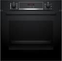 Bosch HQA574BB3 Serie 4, Forno con vapore da incasso, Pirolisi: pulizia del forno senza sforzo, Display LED rosso, 10 programmi automatici, Nero, 60 x 60 cm - 1