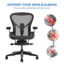 SINOLUXE Armlehnen-Ersatzarmpolster für Herman Miller Classic Aeron Stuhl – Bürostuhl-Armlehnenersatz, schwarz, 1 Paar - 4