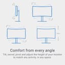 Dell 34 Plus USB-C Monitor - S3425DW, WQHD (3440x1440), 21:9 Curved, 120Hz, VA, 1ms, AMD FreeSync Premium, HDR10, Height Adjust, Built-in Speakers, 2 USB-C, 2 HDMI, 3 Year Warranty - 10