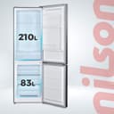 Nilson Frigorífico Combi 2 Puertas Inox NC185600ENFX. Capacidad 293 Litros, No Frost, Multi AirFlow, Puerta Reversible, Bajo Nivel Sonoro, Eficiencia Energética Clase E - 2