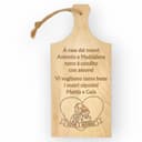 NM Idee Regalo Personalizzato per la Festa dei Nonni o Pensierino di Natale – Tagliere Artigianale in Legno di Faggio 30x14 cm con Incisione Laser (Per NONNI - Personalizzabile) - 1
