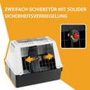 Ferplast Hundebox Auto Atlas CAR 100, Ablagefach, Doppelte Schiebeöffnung mit Sicherheitshaken, Abtropfmatte, L 100 x W 60 x H 66 cm - Max 40 Kg. - 5