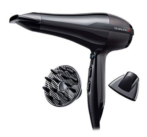 Remington Secador de pelo profesional Ion Pro-Air (2300 W, 130 km/h, motor de CA potente y duradero con ajuste de frío real, 3 ajustes de calentamiento y 2 ajustes de soplador, dos boquillas de estilo+difusor), AC5999