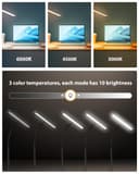 iFalarila [2025 Version 160 LED Lampada da Scrivania con Morsetto 30 Modalità, Più Luminoso Lampade da Tavolo 360° Flessibile Lampada da Lettura con Caricatore USB per Lavoro Studiare o Leggere-70CM - 2