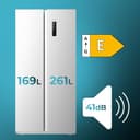 Cecotec Frigorífico Americano 2 Puertas Bolero CoolMarket SBS 430 Inox E. Side by Side de 430 L, Altura 176 cm y 84 cm Ancho, Sistema Multi Air Flow, Total No Frost, Motor Inverter Plus - 9