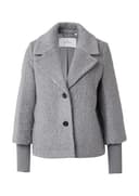 Comma Boucléjacke mit Rippbündchen und Reverskragen - 4