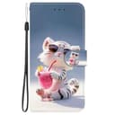 BLOTECH Glossy Surface Wallet for OPPO Realme GT Neo6 Sparkle Glitter PU Leather Cover with Soda-drinking tiger cub Pattern Cute Phone Pocket for Women Girls Phone Protective Flip Case - 1