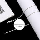 Mieoyue 925 Silber Damen Halskette ohne Anhänger, Silberkette 40 45 50 55 60cm Silberschmuck (Runde Schlangenkette, 55.0 Zentimeter) - 2