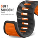 Oielai Sports Strap Compatible with Apple Watch Ultra 3 Strap, Ultra 2 and Ultra 49mm for Men, 26mm Wide Soft Silicone Band for iWatch Series 11 10 9 8 7 6 5 4 3 2 1, SE 3 2 1, Black/Orange - 3