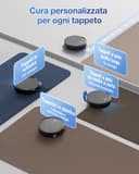 ECOVACS DEEBOT T80 OMNI Robot Aspirapolvere Lavapavimenti, 18.000 Pa, Spazzola OZMO ROLLER, ZeroTangle 3.0, Lavaggio Mocio con Acqua Calda a 40-75 °C, Asciugatura ad Aria Calda, Nero - 7