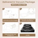 EHEYCIGA Orthopädisches Hundebett Grosse Hunde, 106.5x76x18.5cm, Memory Foam Waschbar und Wasserdicht Hundekorb mit 4 Rändern, Hundesofa Hundecouch rutschfest, Grau/Schwarz - 7