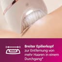 Philips Epilierer Series 8000, kabelloser Nass- und Trockenepilierer für Beine und Körper, mit 9 Zubehörteilen, Rasierer, Langhaarschneider, Pediküre und Körperpeeling-Gerät, Modell BRE740/10 - 3