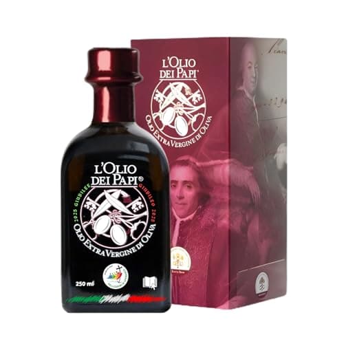 L'OLIO DEI PAPI - EL ACEITE DE LOS PAPAS 100% Aceite de Oliva Virgen Extra Italiano extraído en frío producido de los olivares centenarios de las antiguas tierras de los Papas 0,25 LT (estuche) (1)