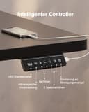 Devoko Electric Standing Desk, 180 x 80 cm, Height Adjustable Sit Stand Desk with Memory Smart Pannel, Home Office Desk with Hook, Black - 4