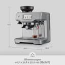 Sage - The Barista Touch - Kaffeemaschine mit automatischem Milchaufschäumer & integriertem Mahlwerk - Touchscreen, abnehmbarer Tamper, 5 Voreinstellungen - Siebträgermaschine - Gebürsteter Edelstahl - 6