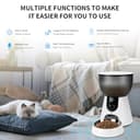 Comedero Automático Gatos Perros Cámara 1080P WiFi 5G/2.4G, Dispensador Inteligente 4L App Control, Visión Nocturna Audio Bidireccional, 10 Comidas Programables Detección Movimiento - 2