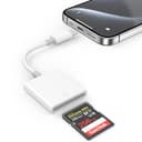 [Apple MFi Certified] USB C SD Card Reader for iPhone 17 16, USB Type C to SD Card Adapter Trail Game Camera Viewer Memory Card Reader for iPhone 17/17 Pro/17 Pro Max/Air/16/16 Pro Max/15/15 Pro Max - 1