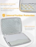 HYZUO 15-16 Zoll Hartschalen Laptophülle für MacBook Pro 16 M5/M4/M3/M2/M1 A3428 A3429 2026-2019, MacBook Air 15 M3/M2/M1 2026-2023, Dell XPS 16 Laptop, 15" Surface Laptop, Stein Grau - 4