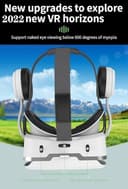 Occhiali VR 3D Visore Realtà Virtuale HD Compatibile Video Giochi per 4,7-7,2 pollici Android/iOS Smartphone (Bianco) - 3