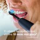 Philips Sonicare C3 Premium Plaque Defence, cabezales de cepillo dental de repuesto originales, negro, paquete de 2, HX9042/88 - 2
