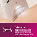 Philips Depiladora Mujer Serie 8000, 6 en 1, Para Cuerpo, Cara, Pies y Bikini, Uso en Seco o Humedo, Piel Suave desde Casa, Cabezal Ceramico, BRE715/00, Blanco - 3